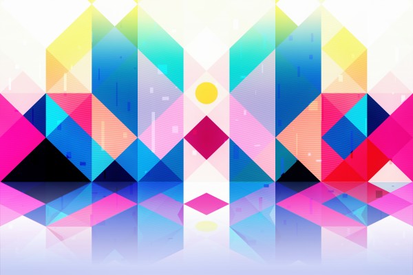 Colorful geometric landscape Digital Download